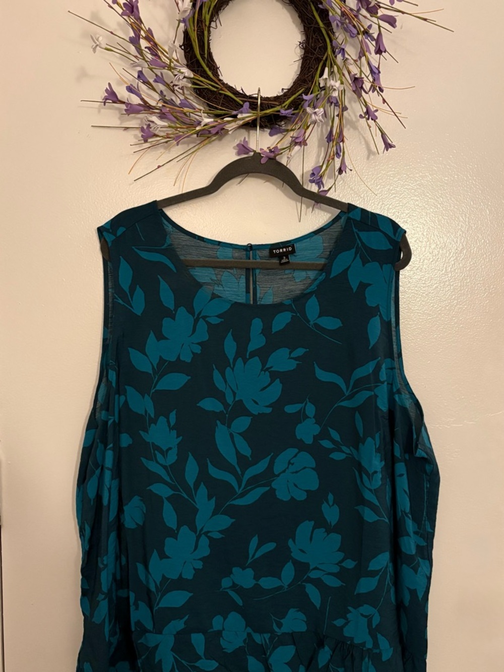 torrid Teal Floral Sleeveless Tank